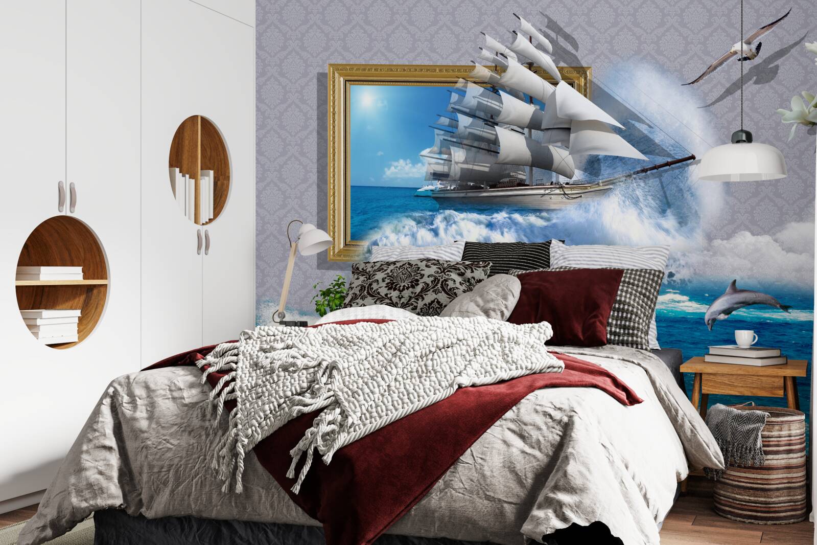 Фотошпалери зображення морського урагану на вітряку