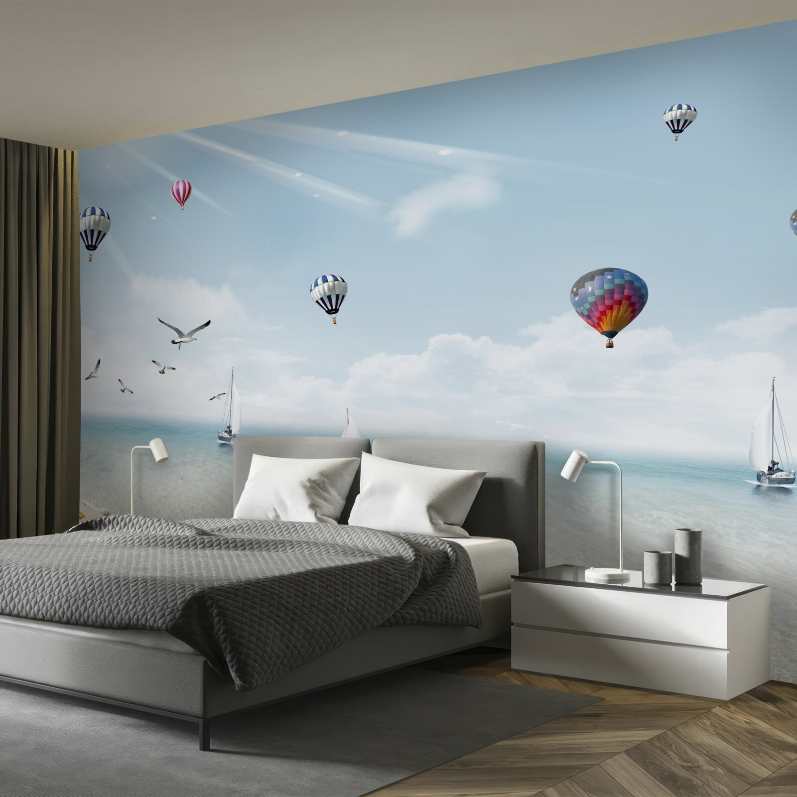 Фотошпалери море, повне повітряних кульок