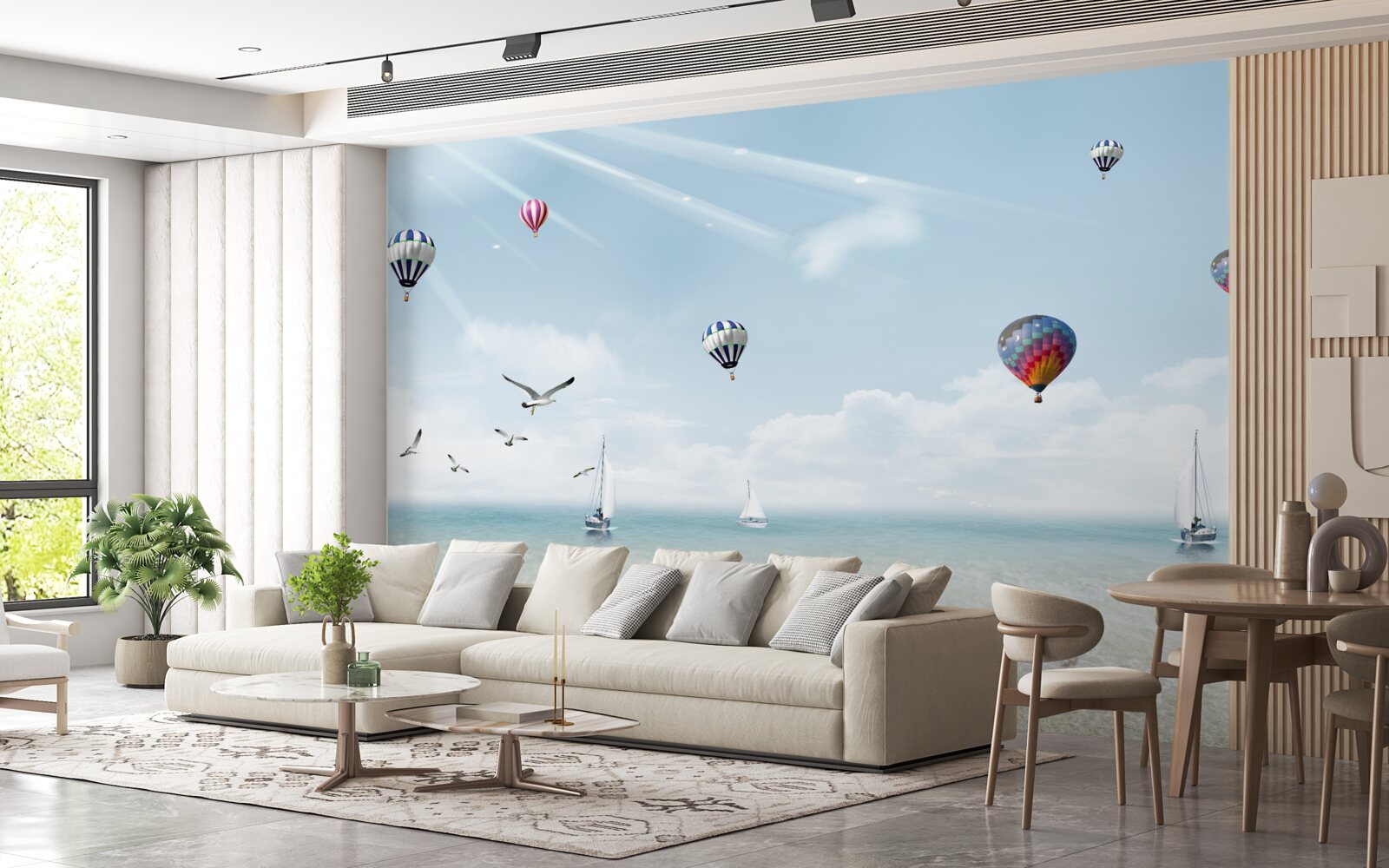 Фотошпалери море, повне повітряних кульок