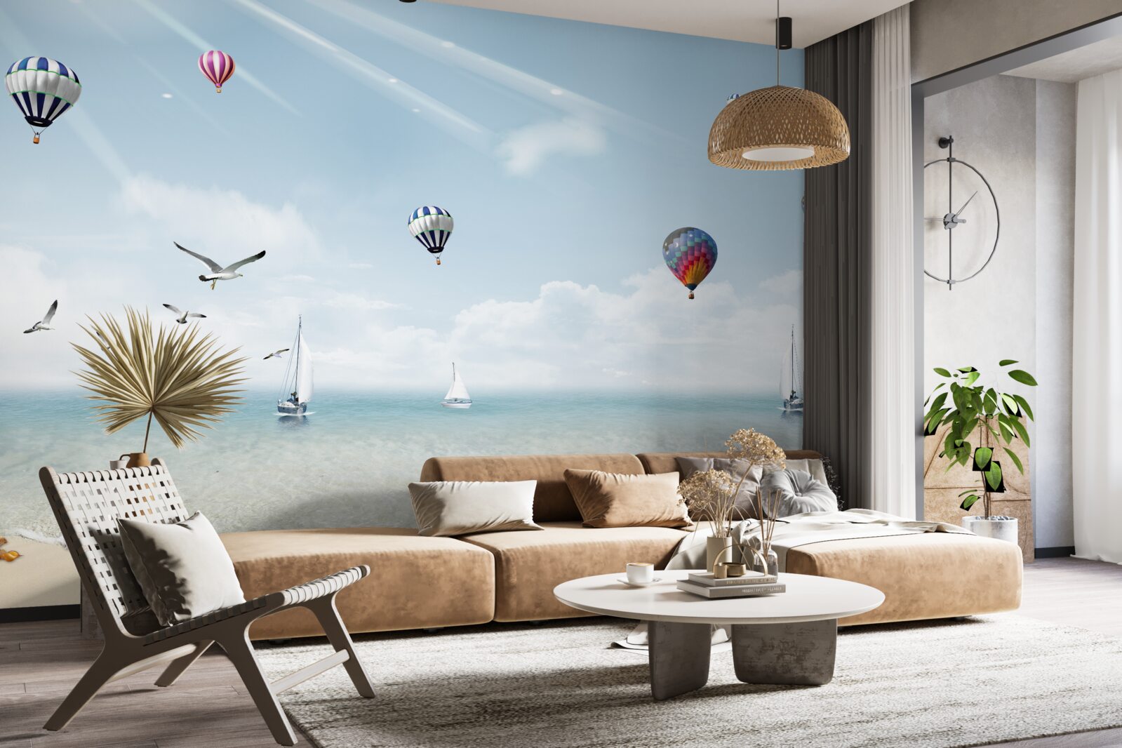 Фотошпалери море, повне повітряних кульок