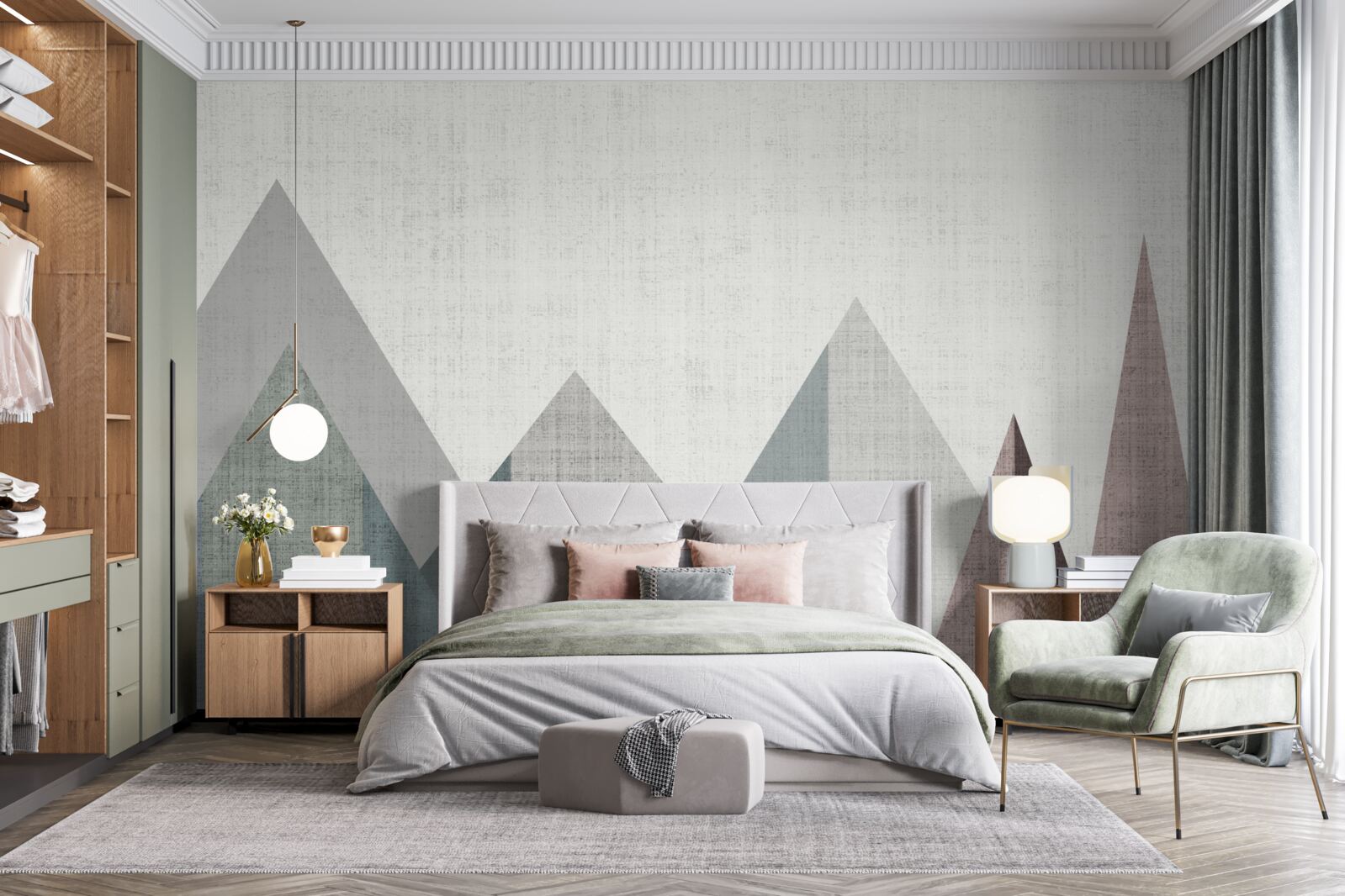 Фотошпалери вершини та піки занурені в холод