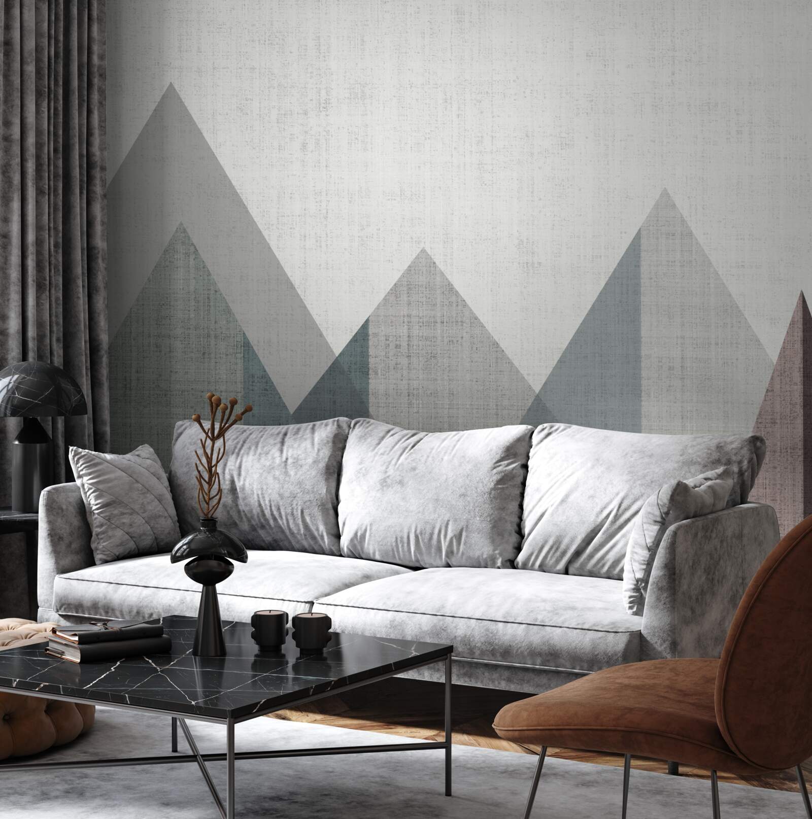 Фотошпалери вершини та піки занурені в холод