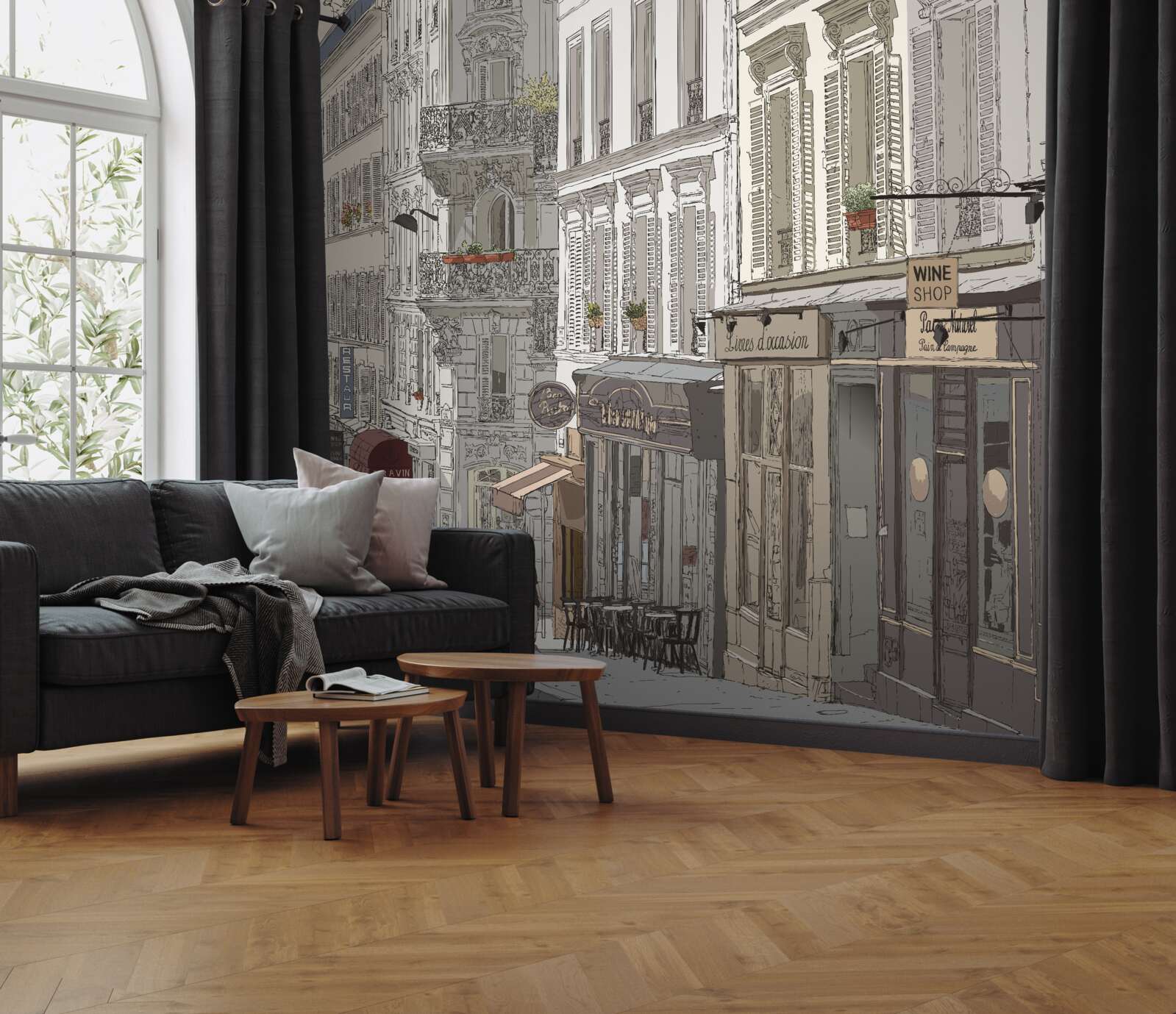 Фотошпалери зображення вулиці Монмартр