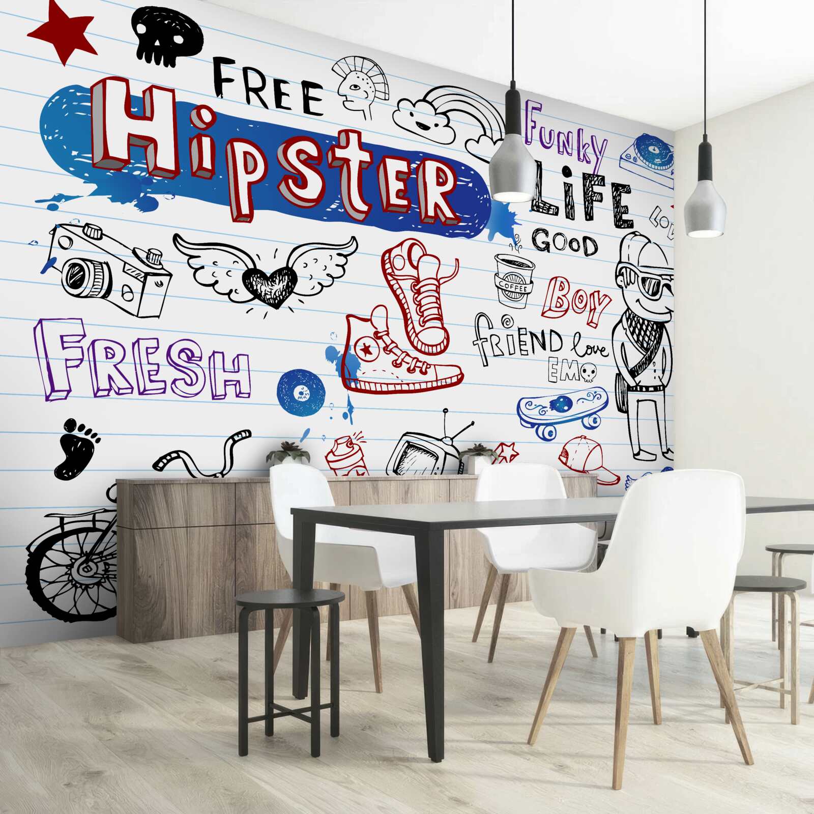 Фотошпалери наклейки для молоді