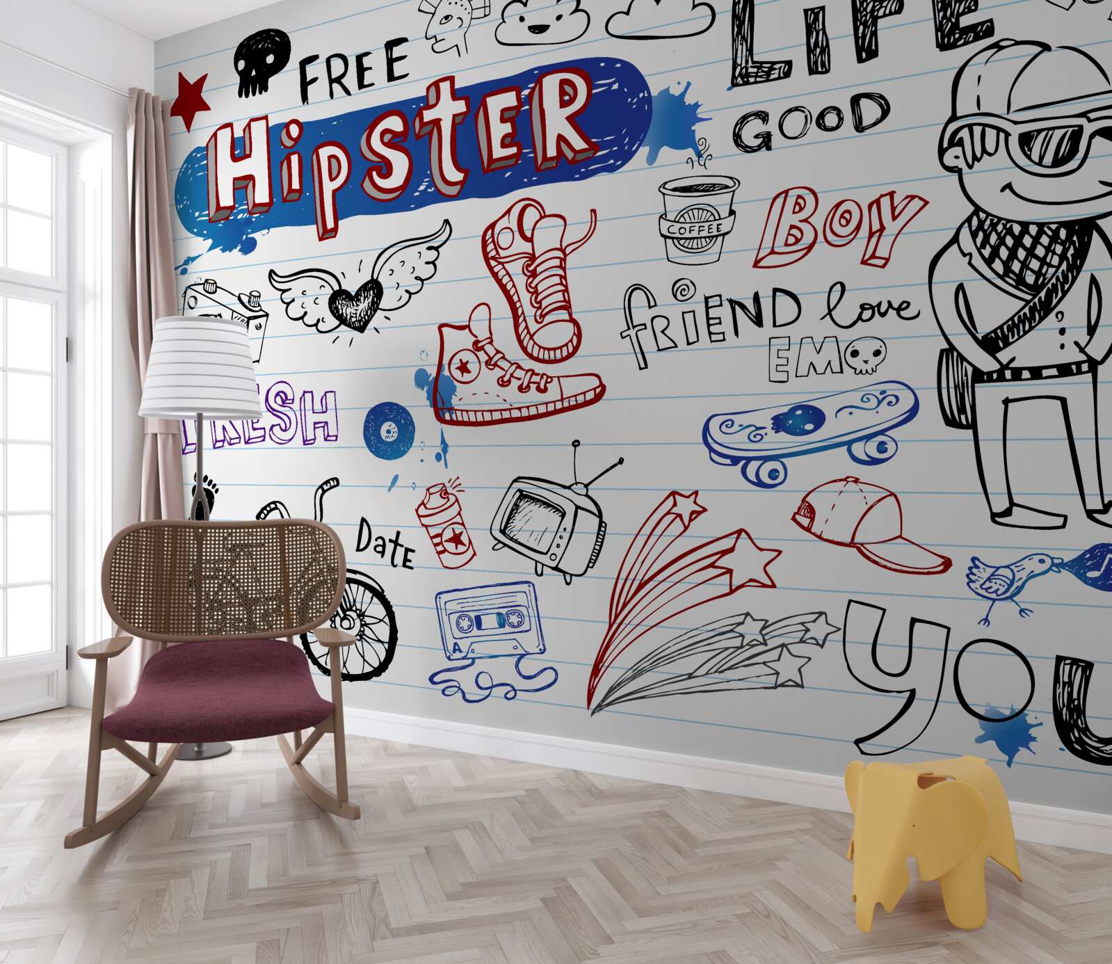 Фотошпалери наклейки для молоді