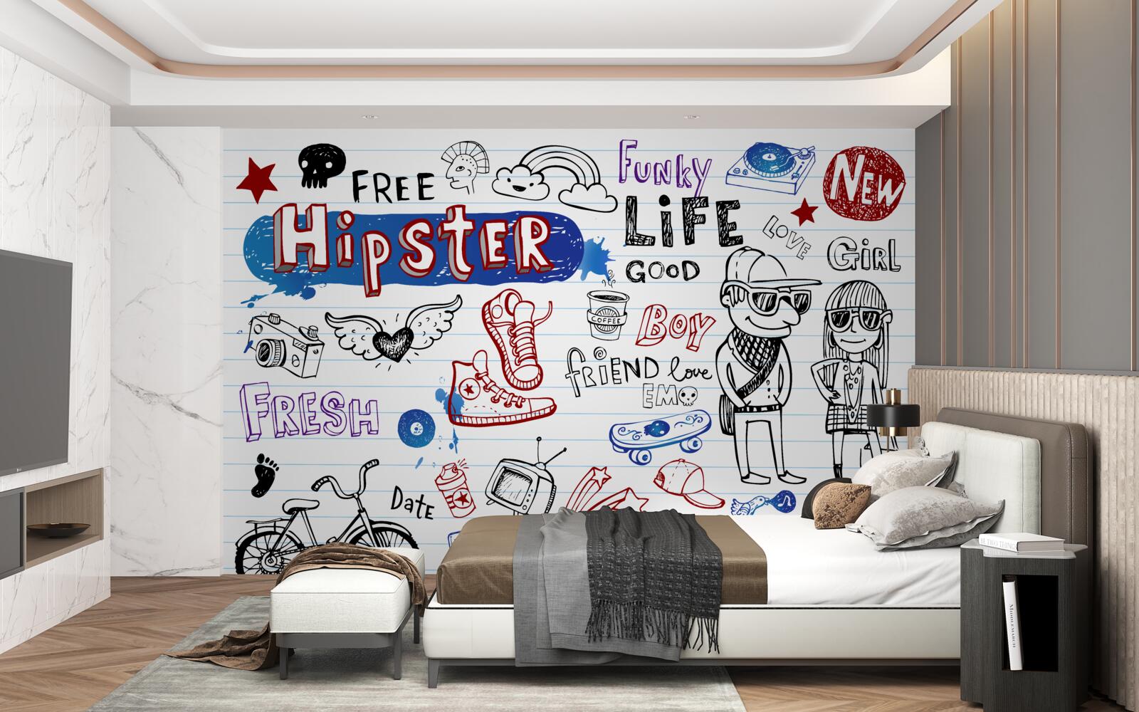 Фотошпалери наклейки для молоді