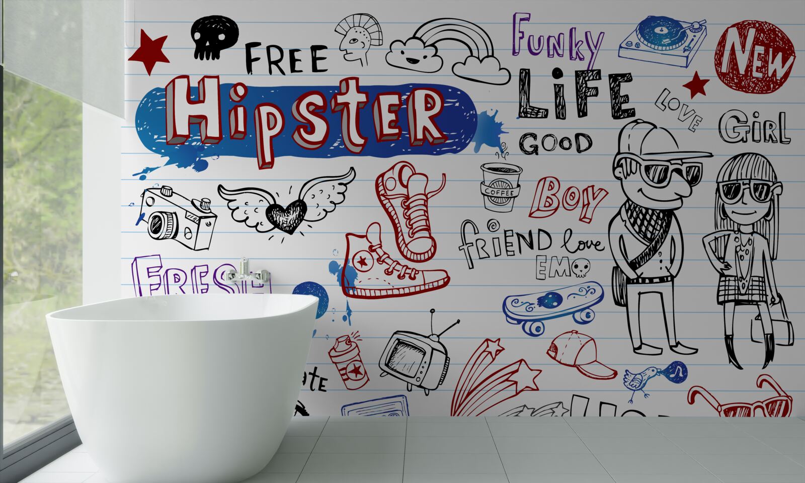 Фотошпалери наклейки для молоді