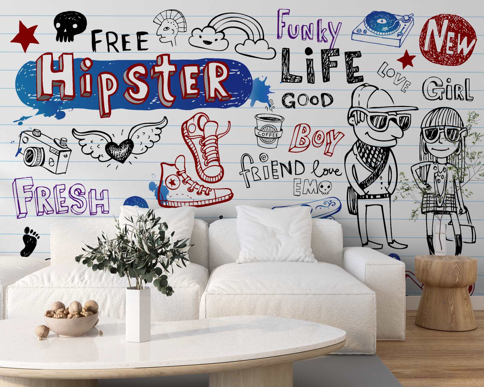 Фотошпалери наклейки для молоді