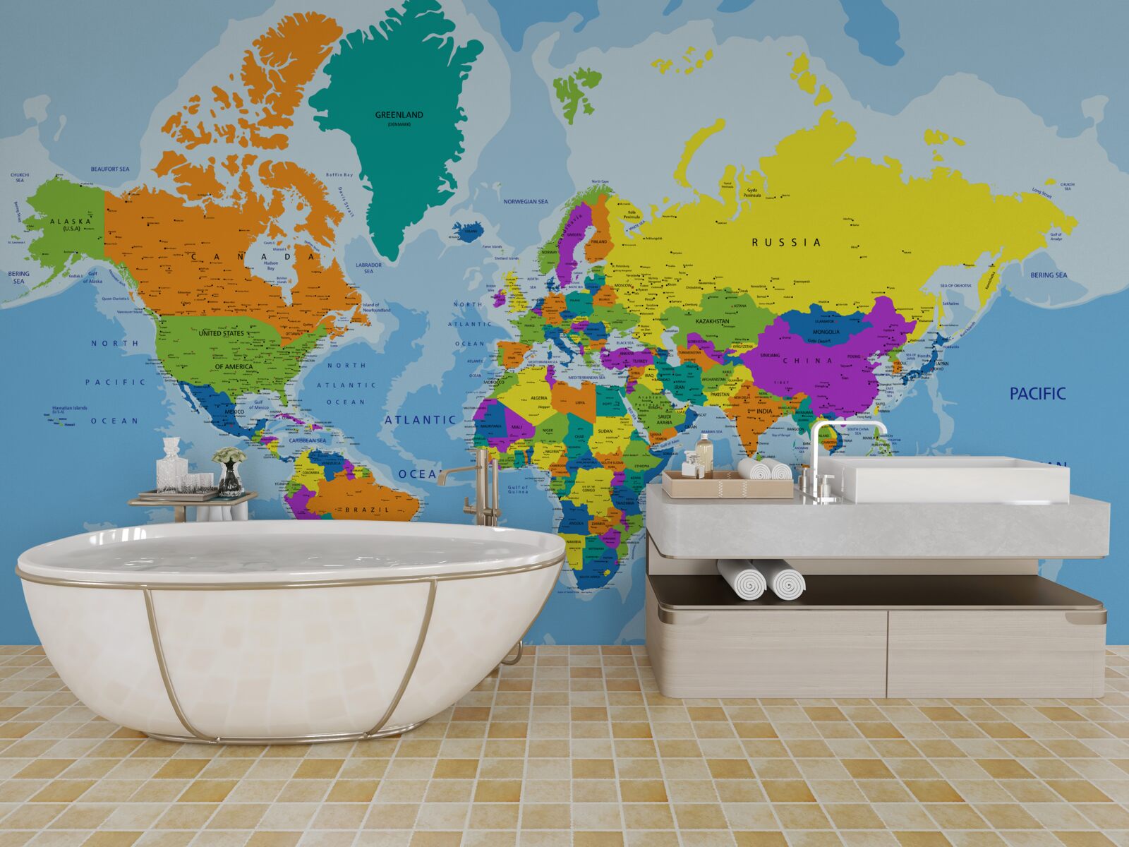 Фотошпалери Глобальний геополітичний патерн