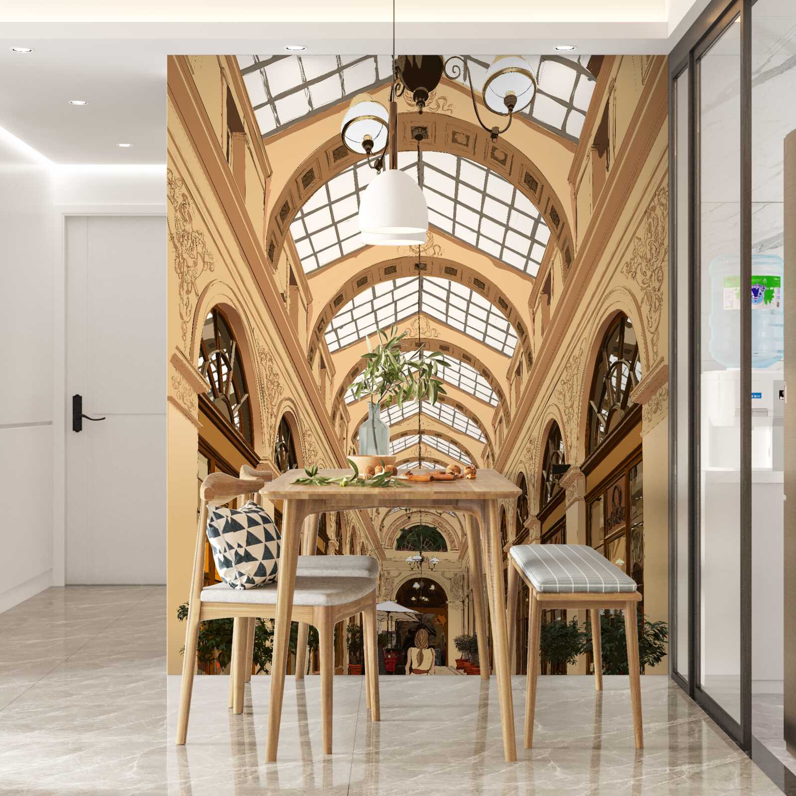 Фотошпалери прозорий коридор