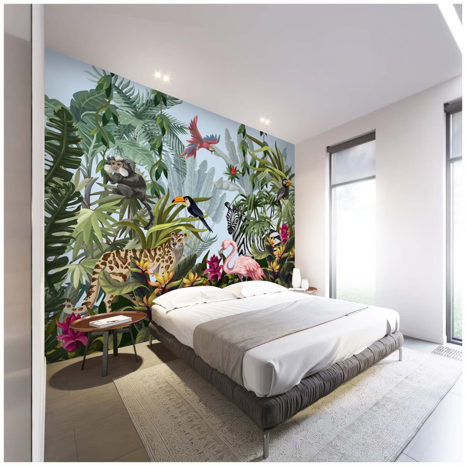 Фотошпалери денна рослинність і дикі тварини джунглів