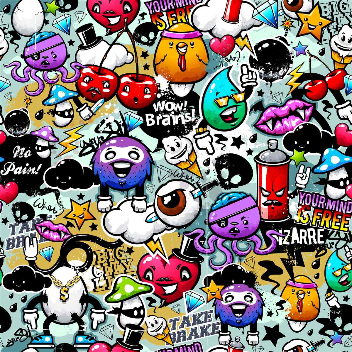 Фотошпалери яскраве вуличне мистецтво