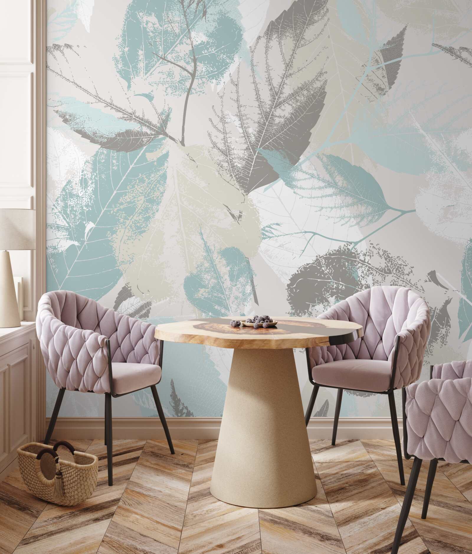 Фотошпалери мазки пензлем у формі листка