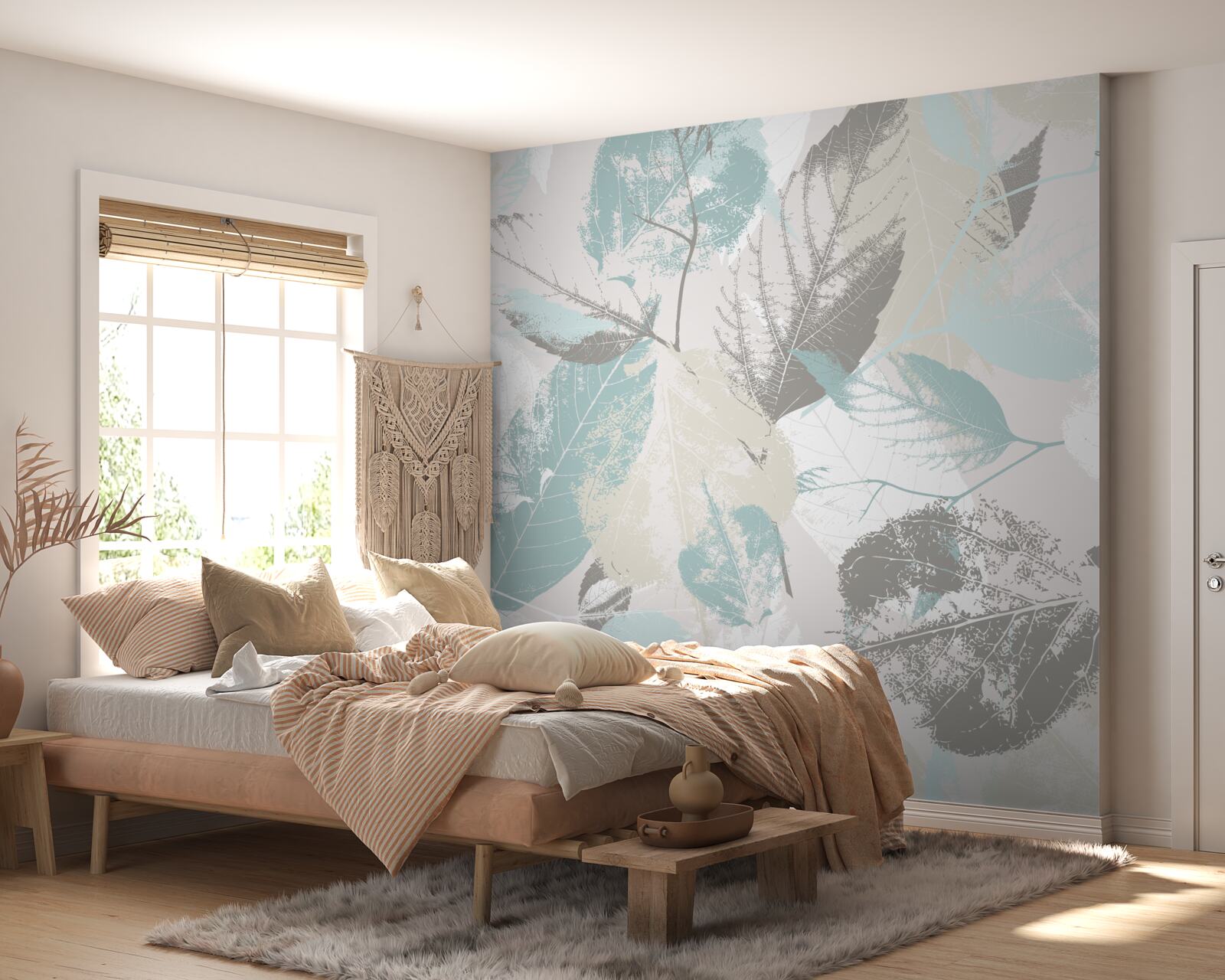 Фотошпалери мазки пензлем у формі листка