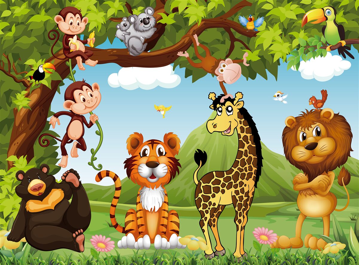 Фотошпалери тварини, що живуть на лісовій галявині