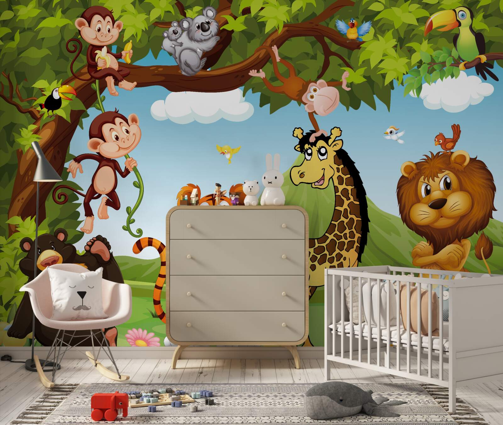 Фотошпалери тварини, що живуть на лісовій галявині