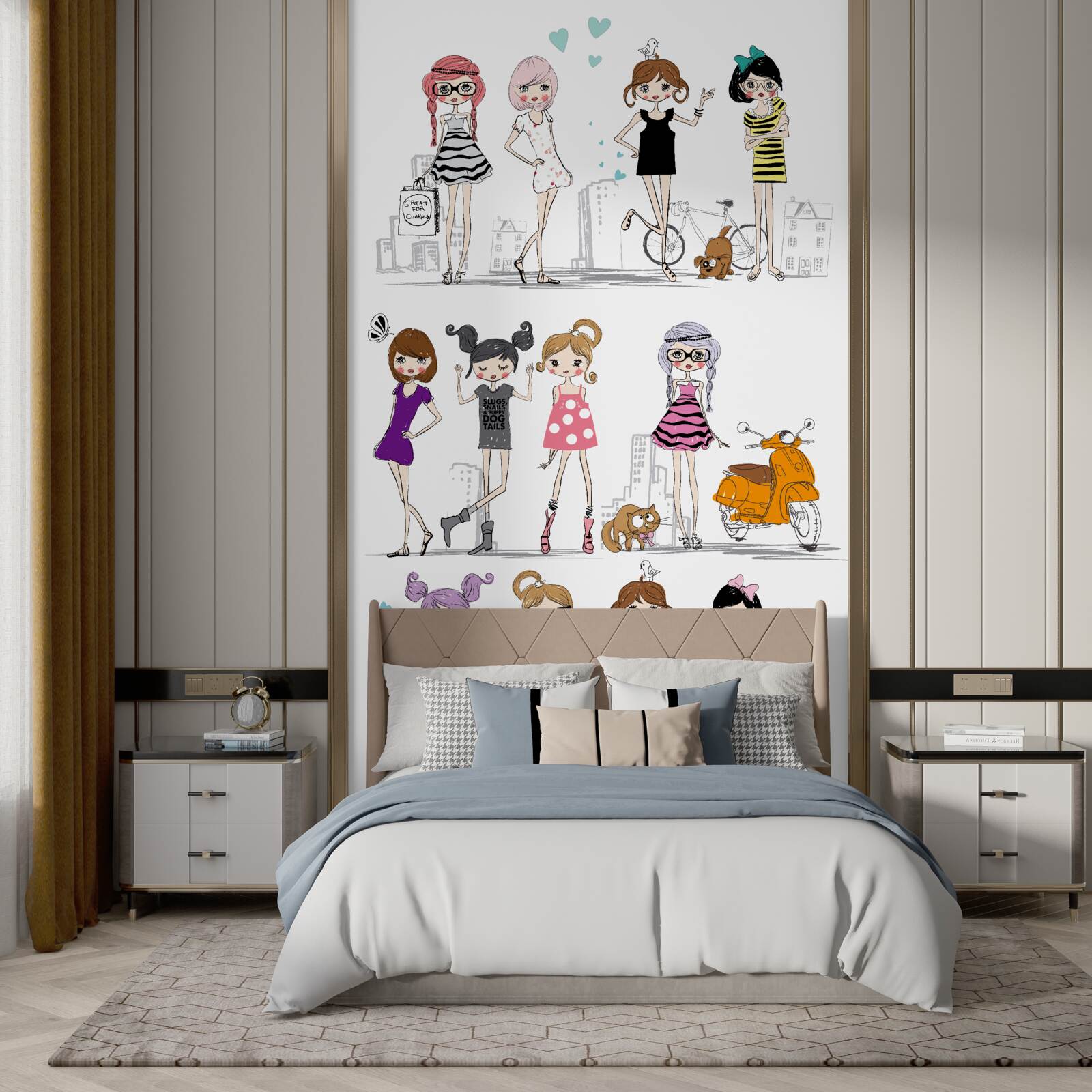 Фотошпалери анімовані стильні дівчата