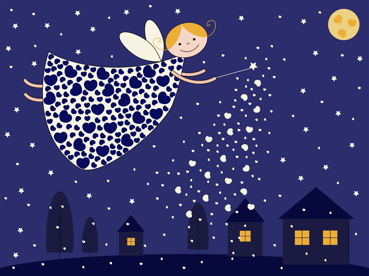 Фотошпалери чаклунка в нічному просторі