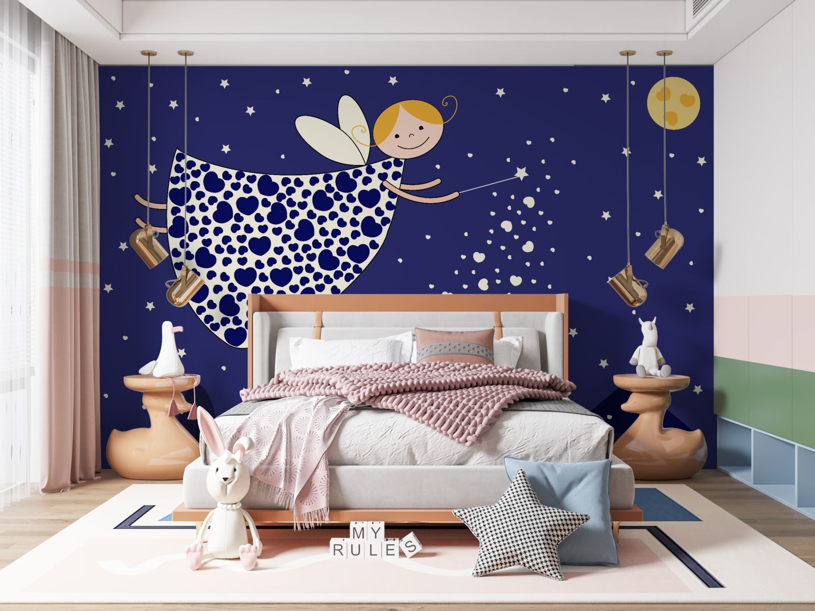 Фотошпалери чаклунка в нічному просторі