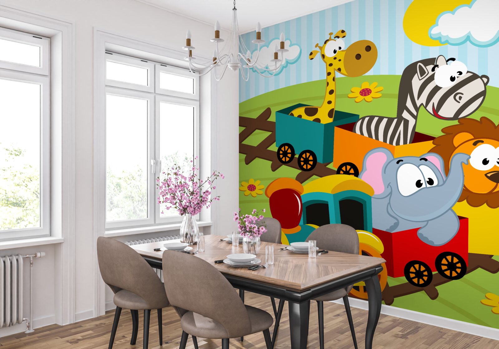 Фотошпалери милі створіння в поїзді