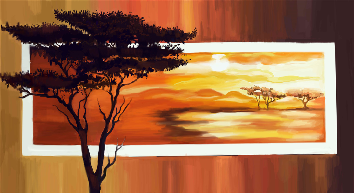 Фотошпалери західне озеро з бонсай