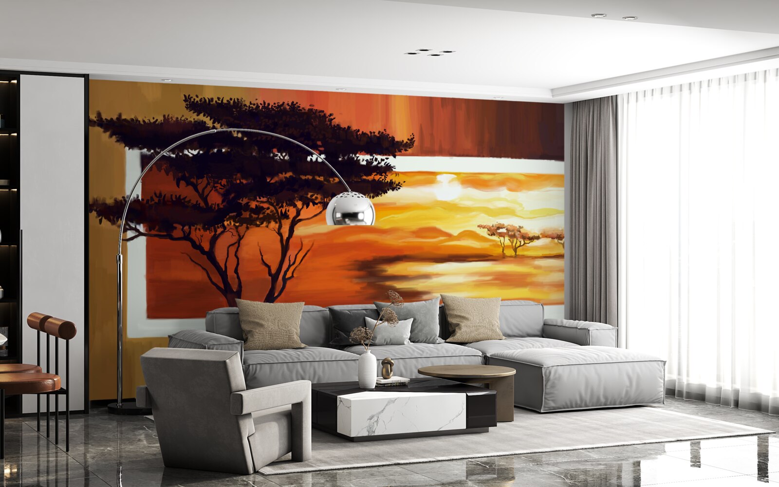 Фотошпалери західне озеро з бонсай