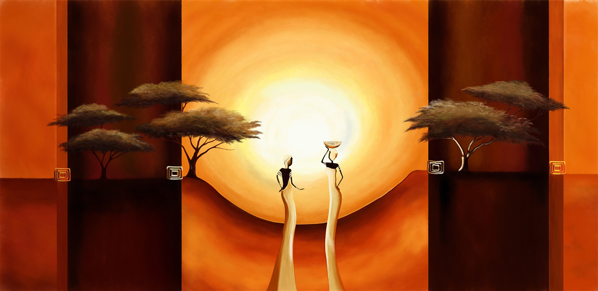 Фотошпалери захід сонця в африці