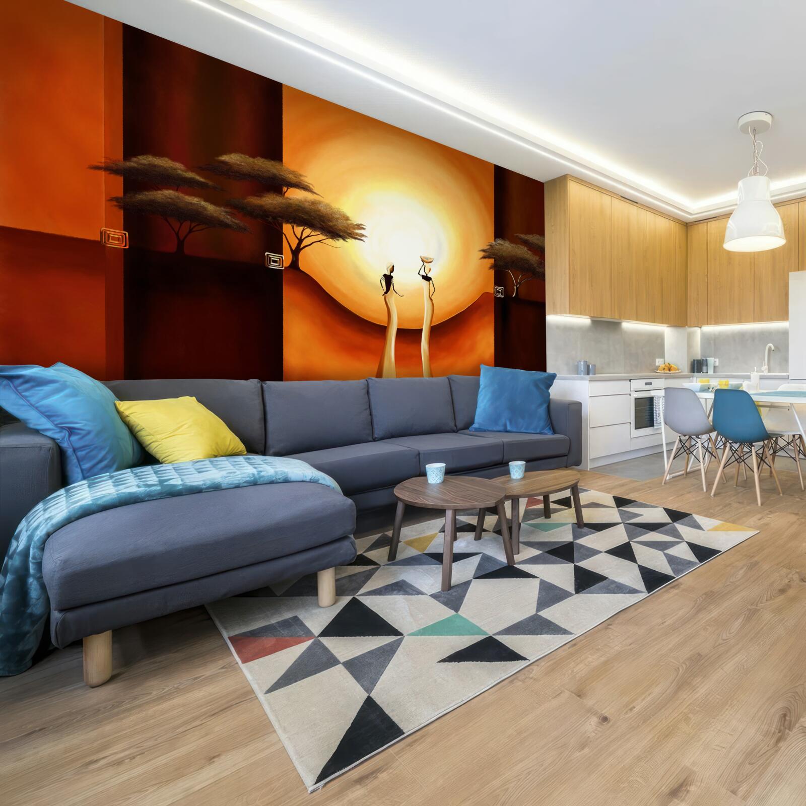 Фотошпалери захід сонця в африці