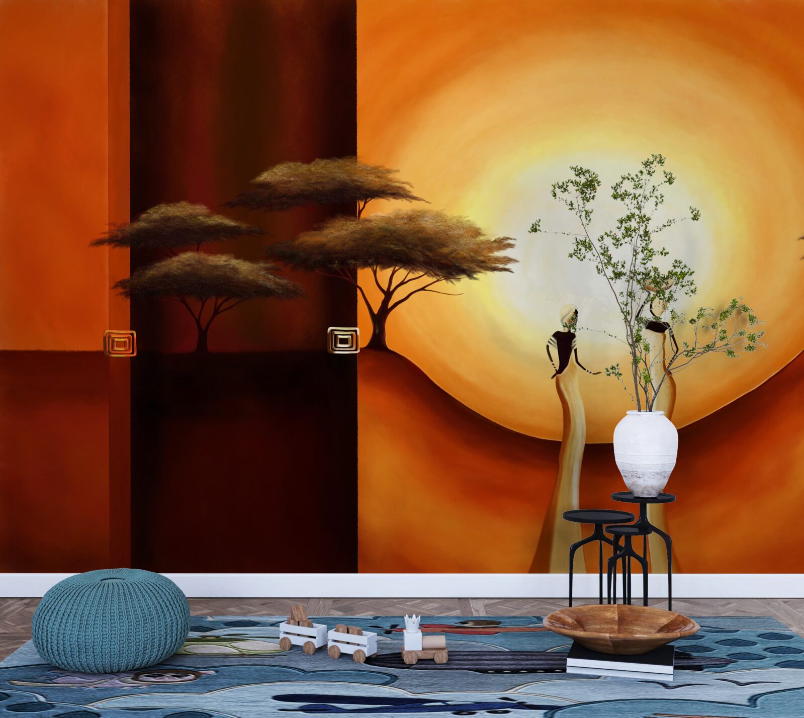 Фотошпалери захід сонця в африці