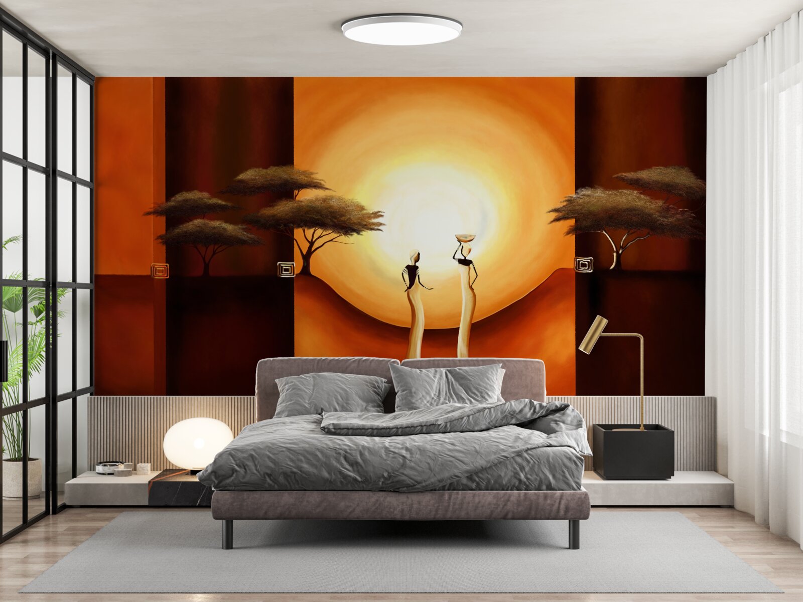 Фотошпалери захід сонця в африці