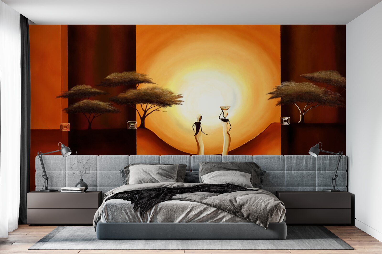 Фотошпалери захід сонця в африці