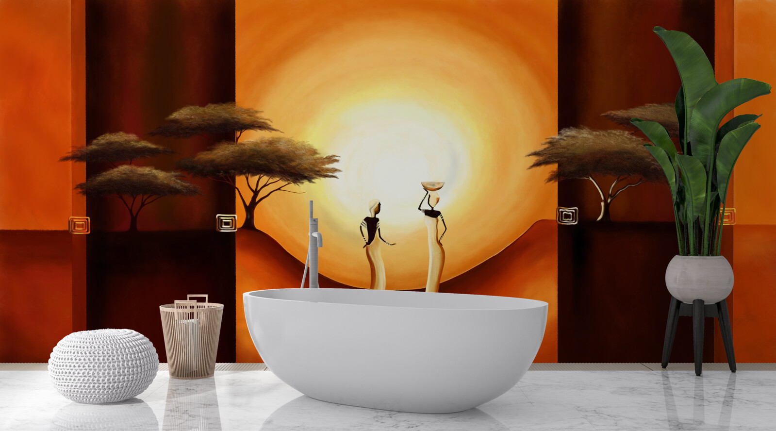 Фотошпалери захід сонця в африці