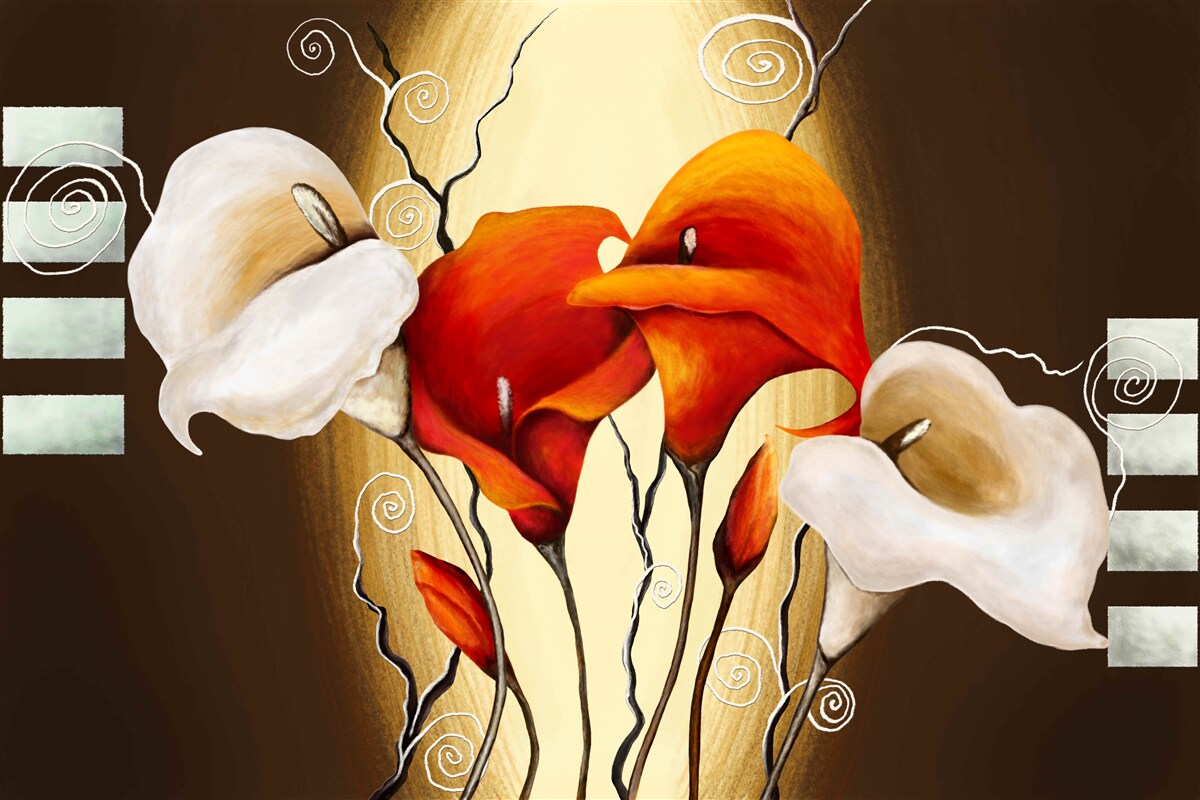 Фотошпалери червоні та білі калюжки