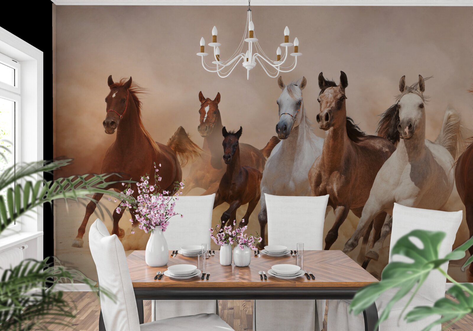 Фотошпалери табун вільних коней