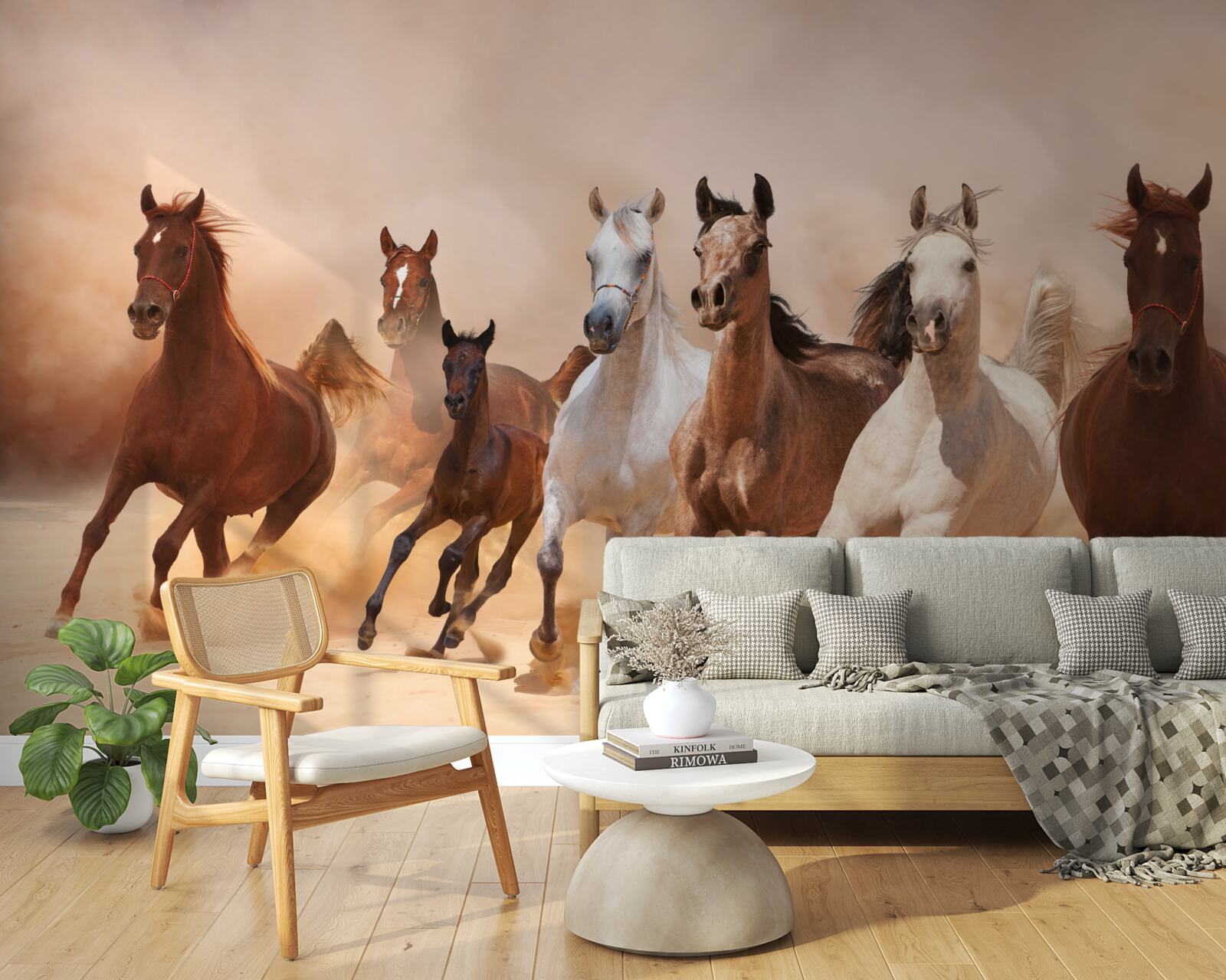 Фотошпалери табун вільних коней