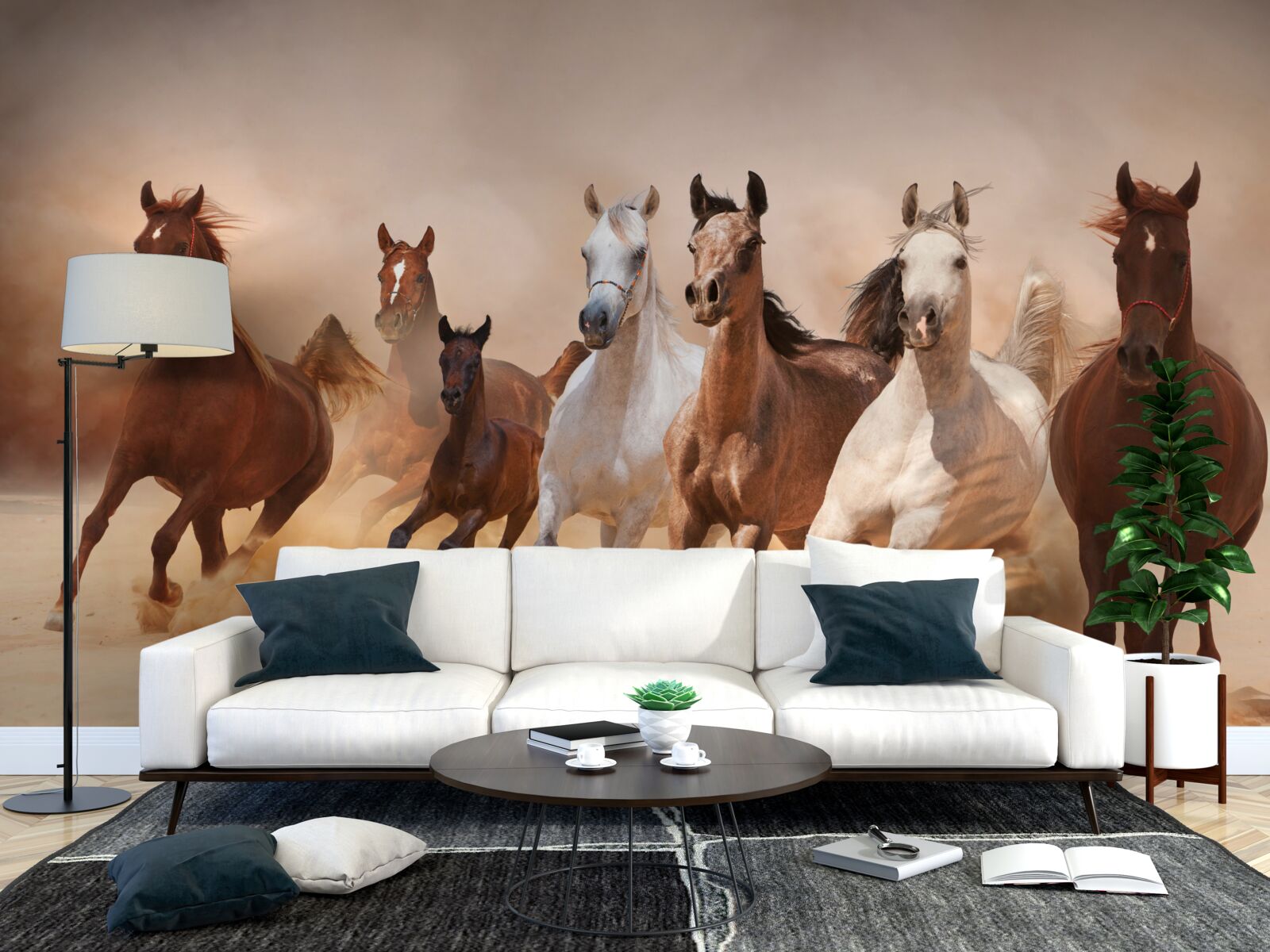 Фотошпалери табун вільних коней