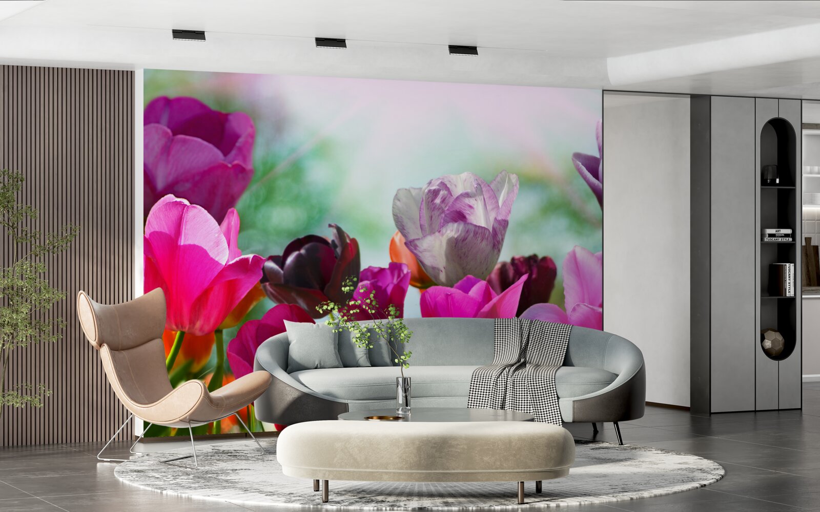 Фотошпалери тюльпани різних кольорів