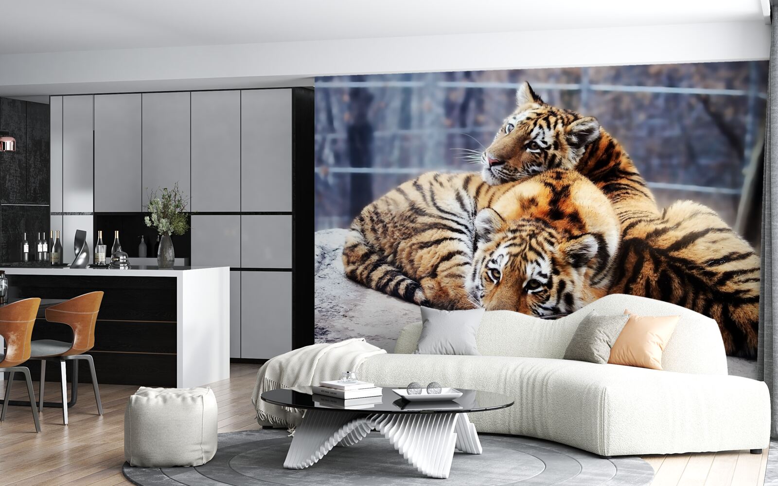 Фотошпалери Сплячі тигри мають красу