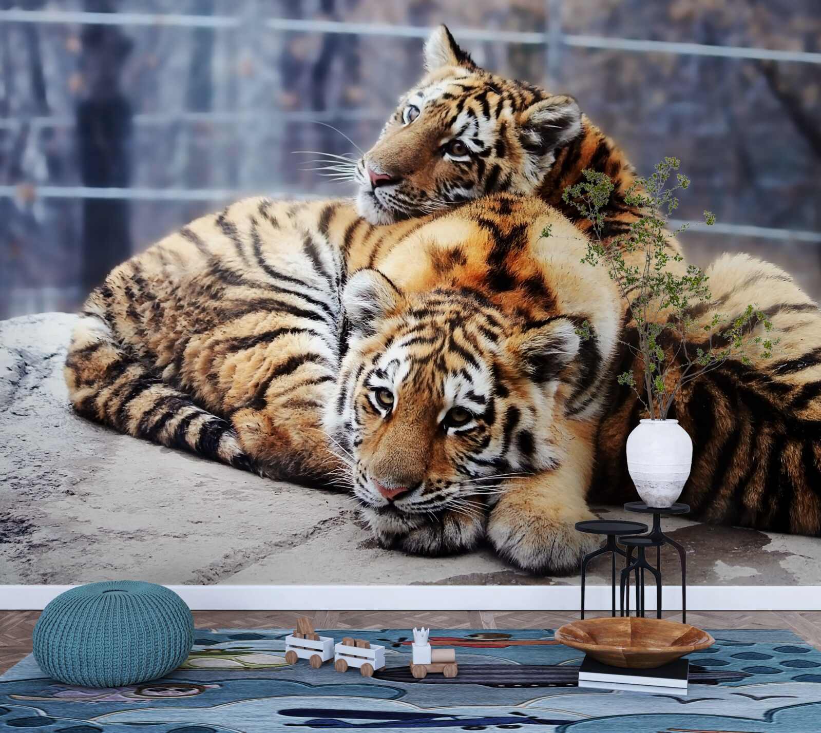 Фотошпалери Сплячі тигри мають красу