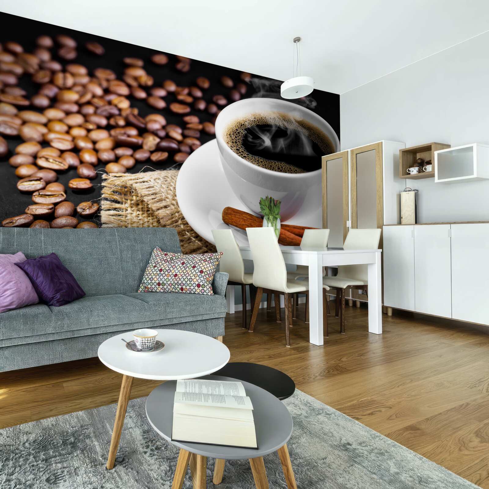 Фотошпалери чашка кави з гілочками кориці