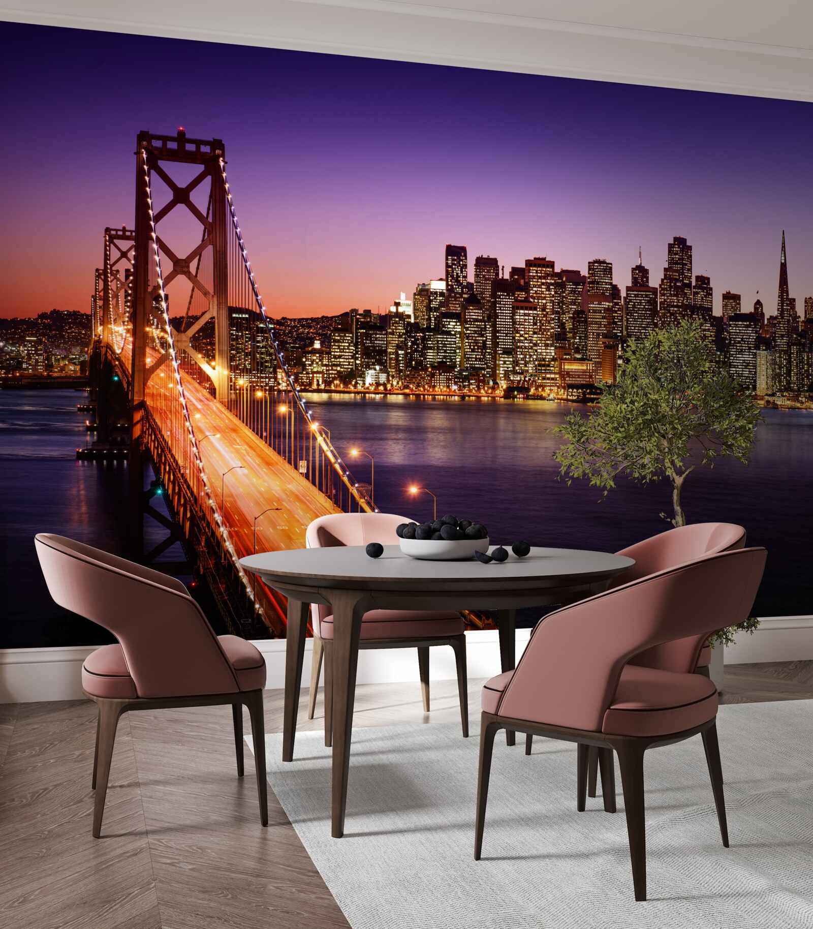 Фотошпалери Нічні вогні мосту Сан-Франциско