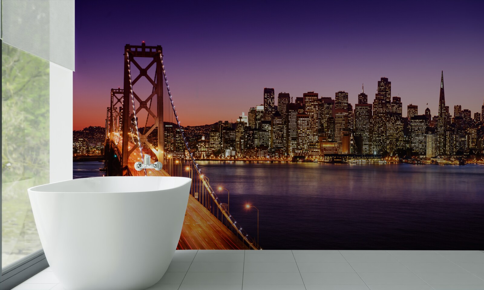 Фотошпалери Нічні вогні мосту Сан-Франциско