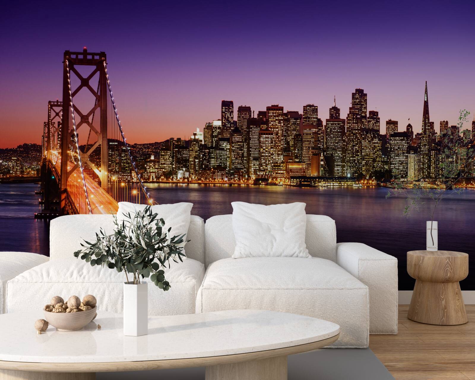 Фотошпалери Нічні вогні мосту Сан-Франциско