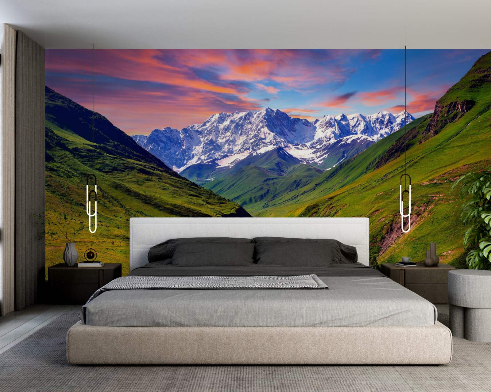 Фотошпалери чарівний шлях через гірські вершини