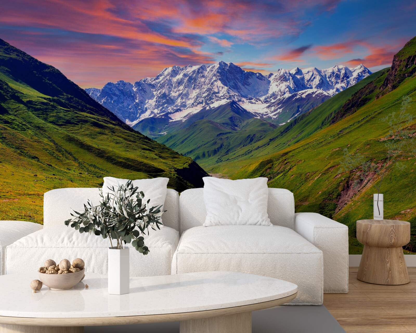 Фотошпалери чарівний шлях через гірські вершини