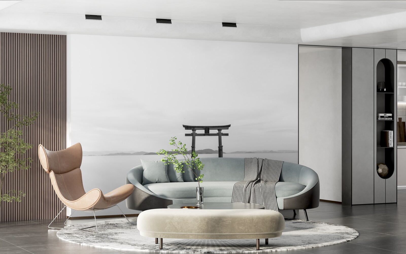 Фотошпалери ворота торі в океані