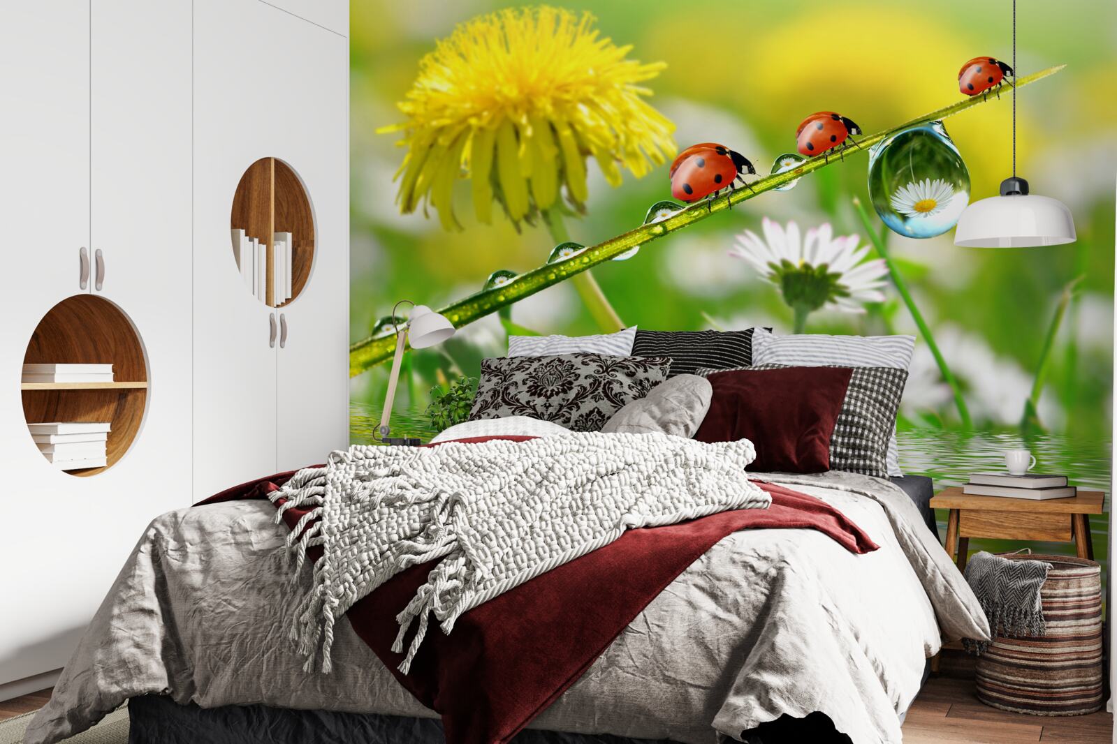 Фотошпалери сонечко і кульбаба після бурі