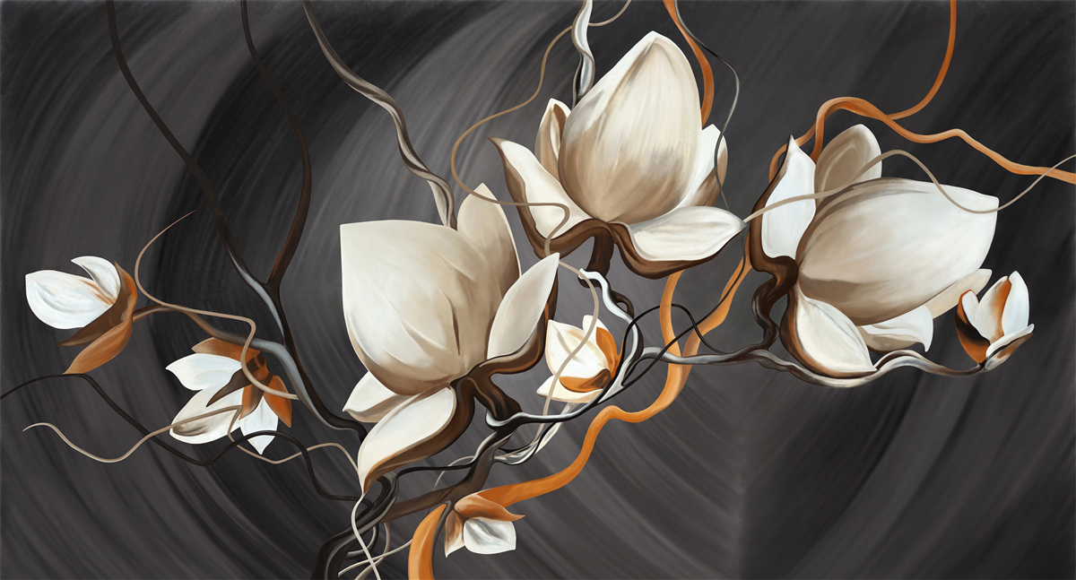 Фотошпалери відкриття білосніжної магнолії