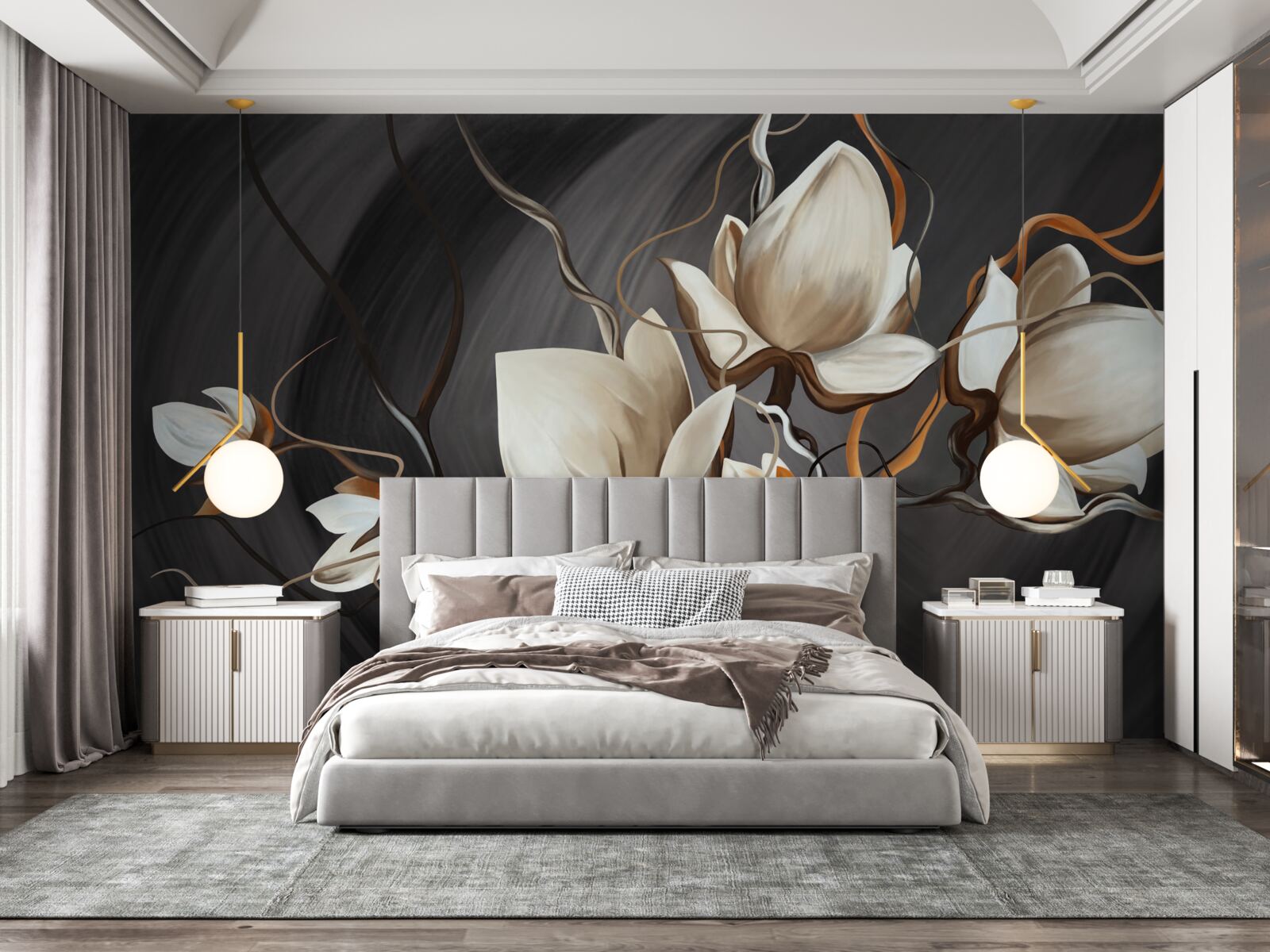 Фотошпалери відкриття білосніжної магнолії