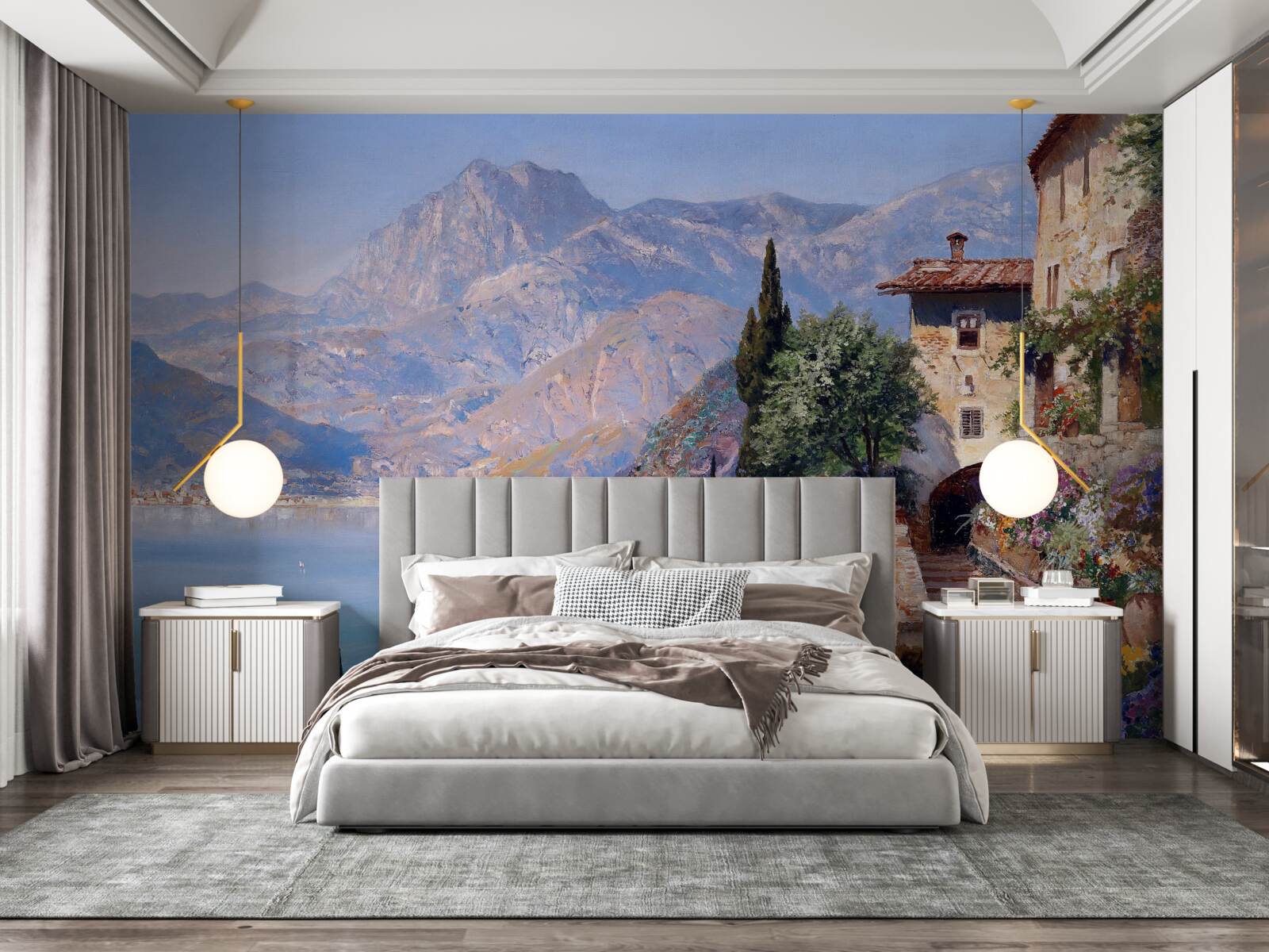 Фотошпалери Середземноморський пейзаж у кольорах